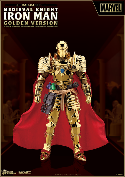 Beast Kingdom DAH-046SP Medieval Knight Iron Man Gold Version Dynamic  8ction Heroes Action Figure